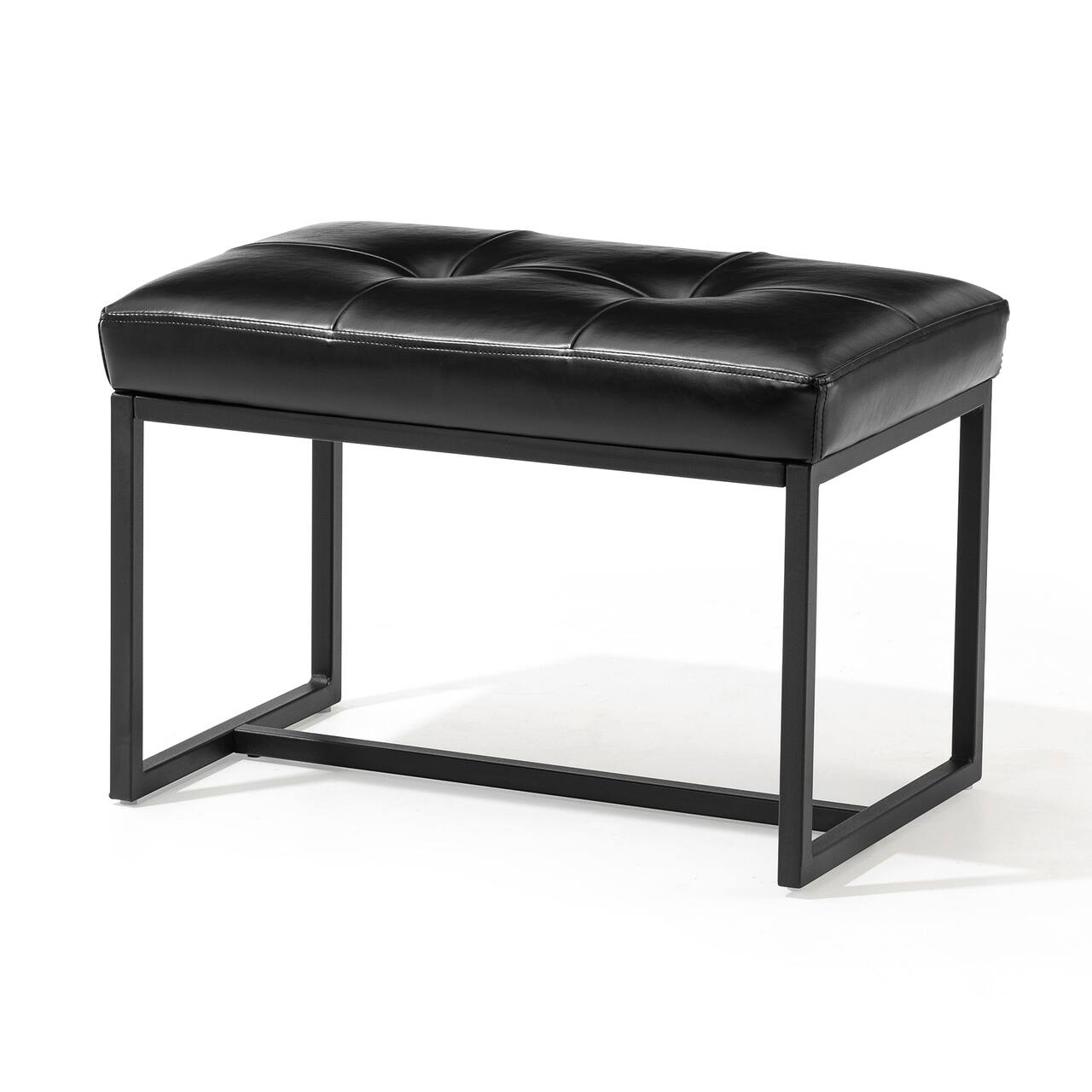 Glitzhome® Modern Thick Leatherette Accent Stool
